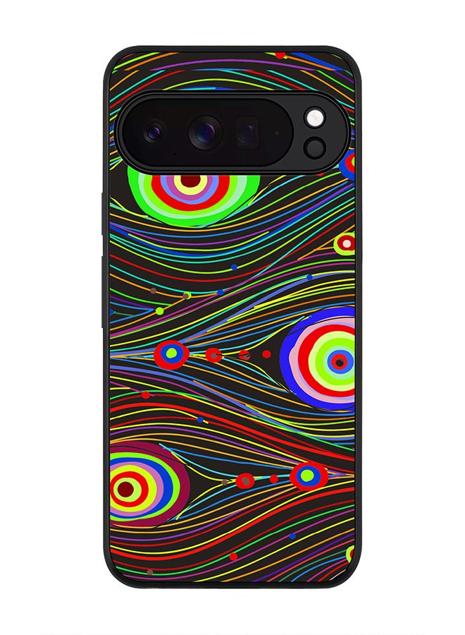 For Google Pixel 10 Pro Case,Slim fit Camera Protection, Shockproof Thin Phone cover  - Peacock Eyes